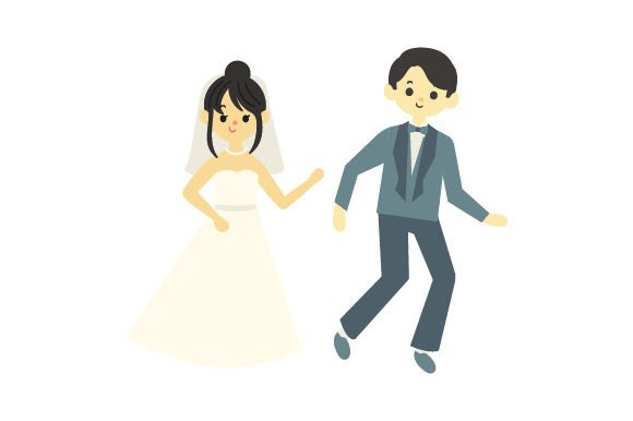 Bride Running After Groom Asian Couple: A Thoughtful Embroidery Design for Real Projects