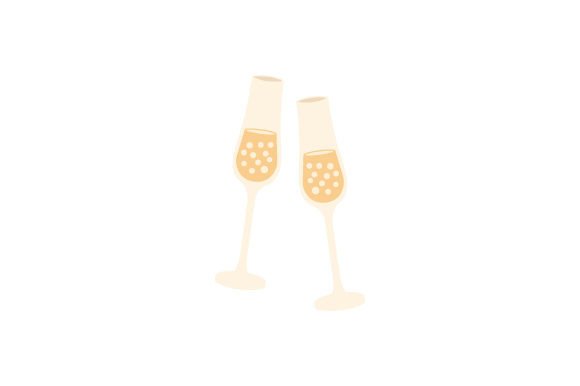 Champagne Glasses Icon: A Versatile Embroidery Design for Celebratory Projects
