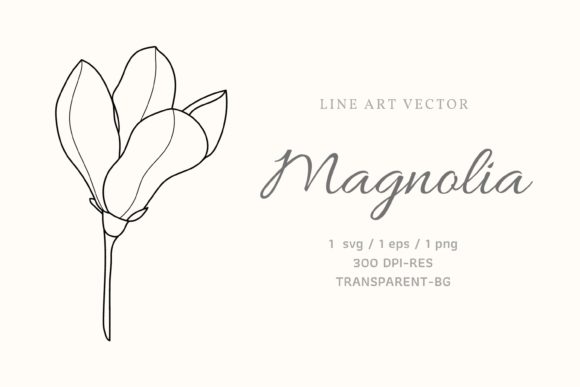 Magnolia Flower Line Art Review for Real Embroidery Projects