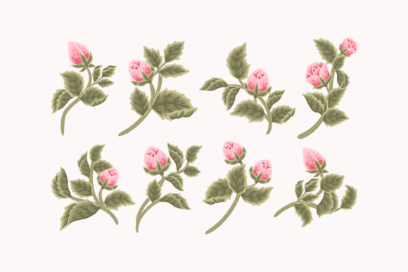 Reviewing the Spring Pink Rose Flower Bud Elements for Real Embroidery Projects