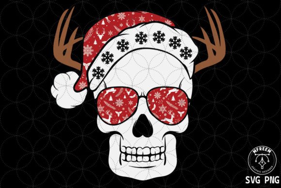 Skull Christmas Santa Hat Sublimation Design Review