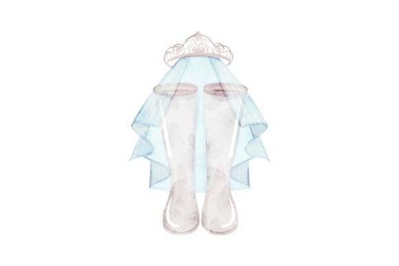 Wedding Wellies in a Watercolor Veil